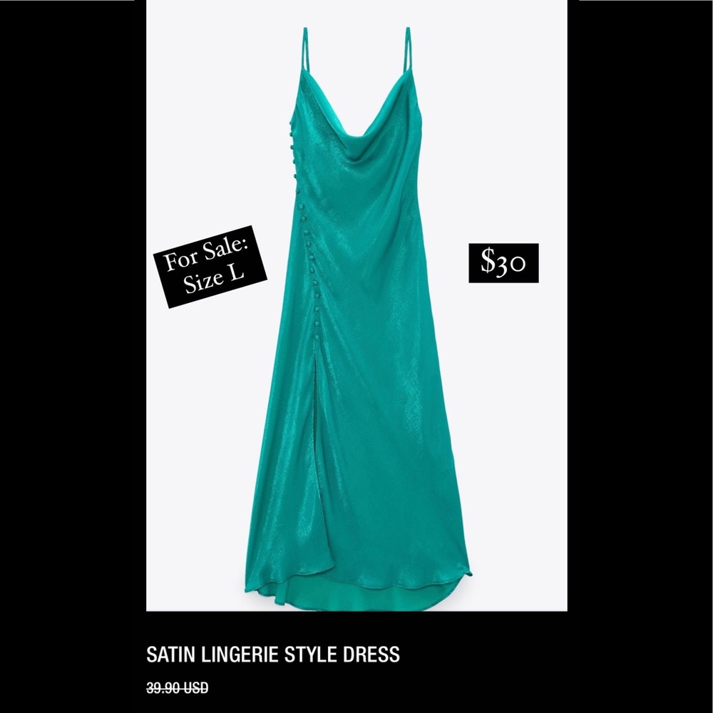 Zara slip silk dress